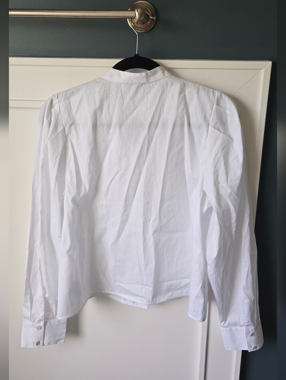 Madewell Women's Puff-Sleeve Button-Up Shirt - Picture 9 of 10